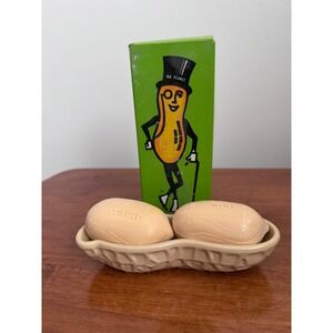 Vintage Avon Nutty Soap Dish Mr Peanut Planters Collectible with 2 Soaps and Box